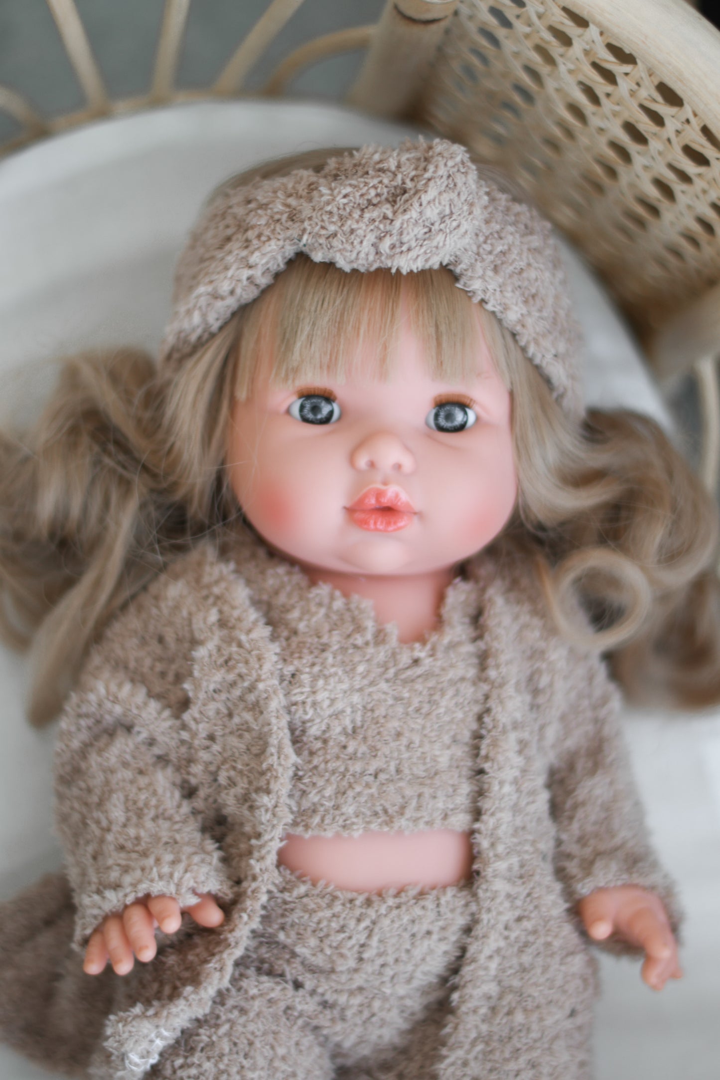 Lyla With Sherpa Lounge Outfit- Mini Colettos Girl Doll - OOAK