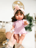 Pink Peasant Dress - Doll