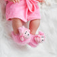 Pink Robe & Poodle Slipper Set- DOLL