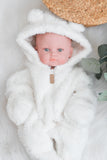 Ivory Sherpa Sleeper Set - MINIKANE NEWBORN DOLL