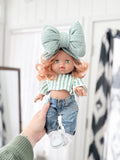 Juliette With Boho Stripe Outfit- Minikane Girl Doll - OOAK