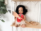 Maria With Moana Inspired Outfit- Miniland Girl Doll - OOAK