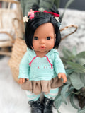 Aurora With Vanellope Von Schweetz Inspired Outfit- Mini Colettos Girl Doll - OOAK