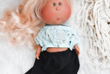 Blue Floral Crop Top - Doll