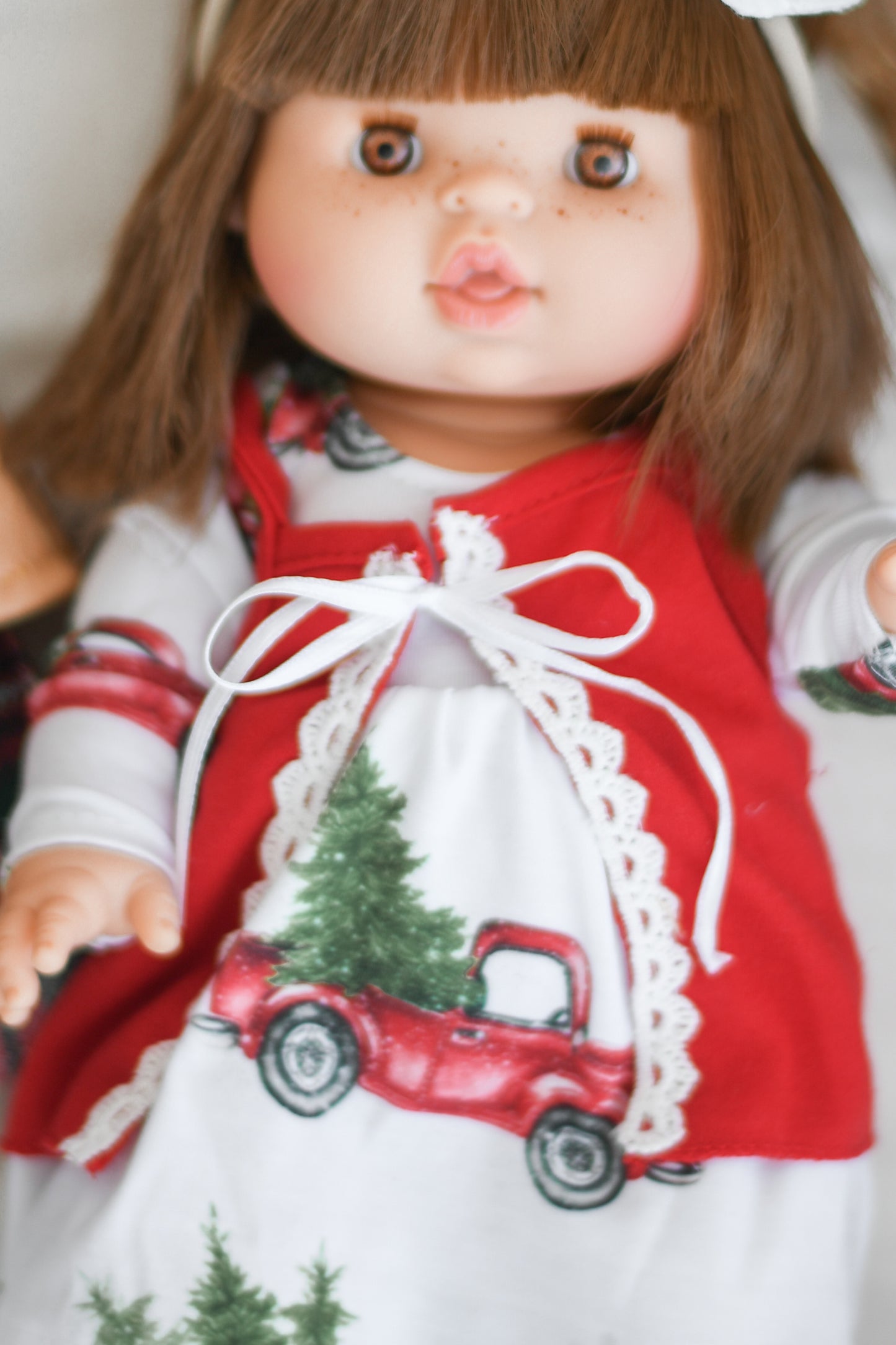 Jeanne With Christmas Set- Minikane Girl Doll - OOAK