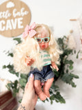 Sage With Boho Outfit- Mini Colettos Girl Doll - OOAK+ 5 FREE ITEMS!