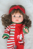 Aria With Santa Pajamas- Mini Colettos Girl Doll - OOAK