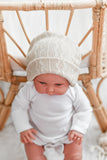 Onesie & Oatmeal Knit Beanie Set- MINIKANE NEWBORN DOLL