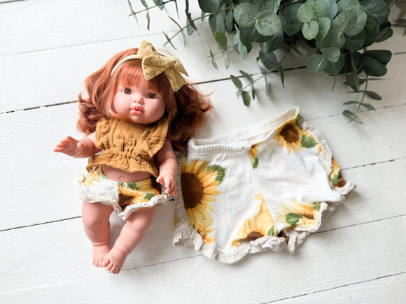 Sophia With Boho Outfit with 2t shorts - Mini Colettos Girl Doll - OOAK