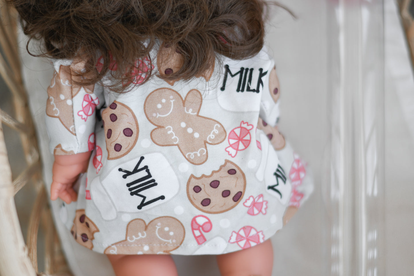 Ariana With Milk & Cookies Set- Mini Colettos Girl Doll - OOAK