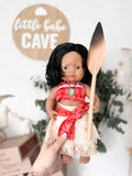 Maria With Moana Inspired Outfit- Miniland Girl Doll - OOAK