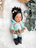 Aurora With Vanellope Von Schweetz Inspired Outfit- Mini Colettos Girl Doll - OOAK