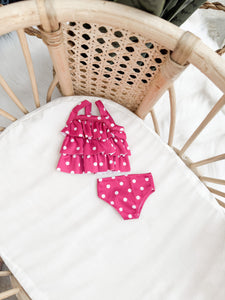 Magenta Polka Dot Swim - LAS AMIGAS + MIA