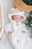 Ivory Sherpa Sleeper Set - MINIKANE NEWBORN DOLL