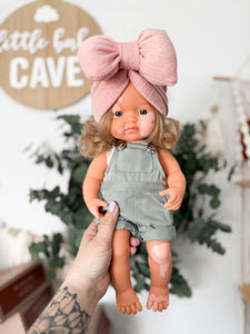 Doll With Vitiligo - Boho Outfit- Miniland Girl Doll With Down Syndrome- OOAK