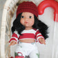 Aurora With Christmas Outfit- Mini Colettos Girl Doll - OOAK