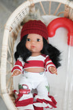 Aurora With Christmas Outfit- Mini Colettos Girl Doll - OOAK