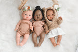 Dusty Rose Gauze Romper - Doll