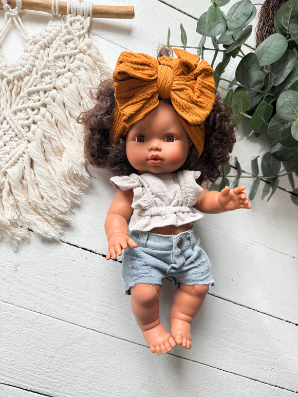 Zaara With Boho Outfit- Mini Colettos Girl Doll - OOAK