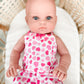 Pink Heart Satin Pajama Set - MINIKANE NEWBORN