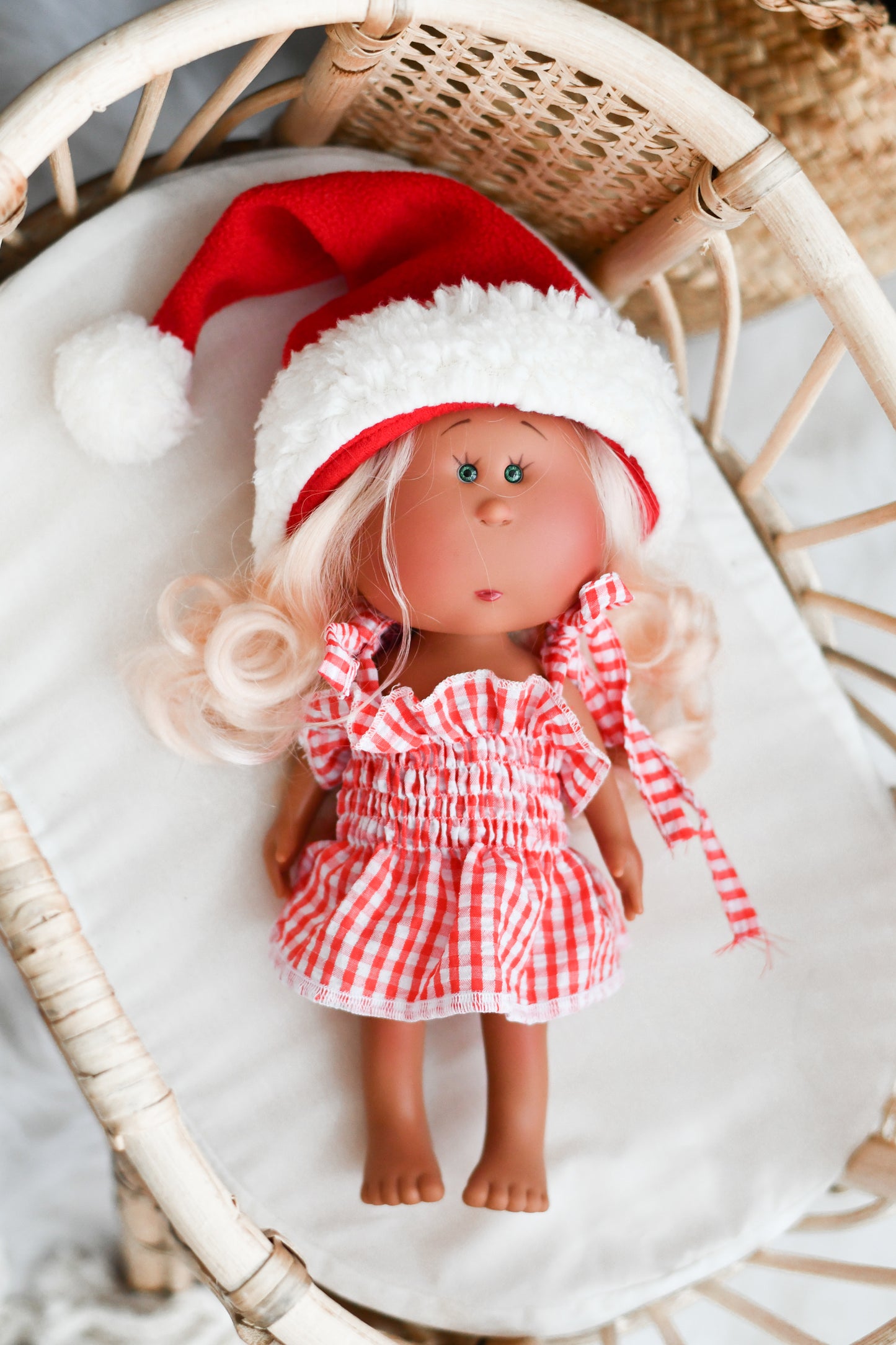 Gingham Dress - Red + White - MIA DOLL