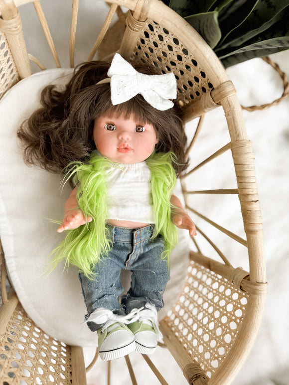 Ariana With Grinch Inspired Set- Mini Colettos Girl Doll - OOAK