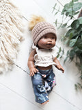 Aya With Boho Outfit- Mini Colettos Girl Doll - OOAK