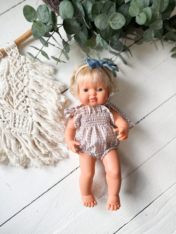 Sarah With Boho Outfit- Miniland Girl Doll - OOAK