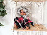 Trina With Poncho Outfit- Minikane Girl Doll - OOAK