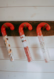 Red Candy Cane Tube BPA-Free Plastic Container