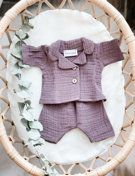 Eggplant Gauze Pajamas - Doll