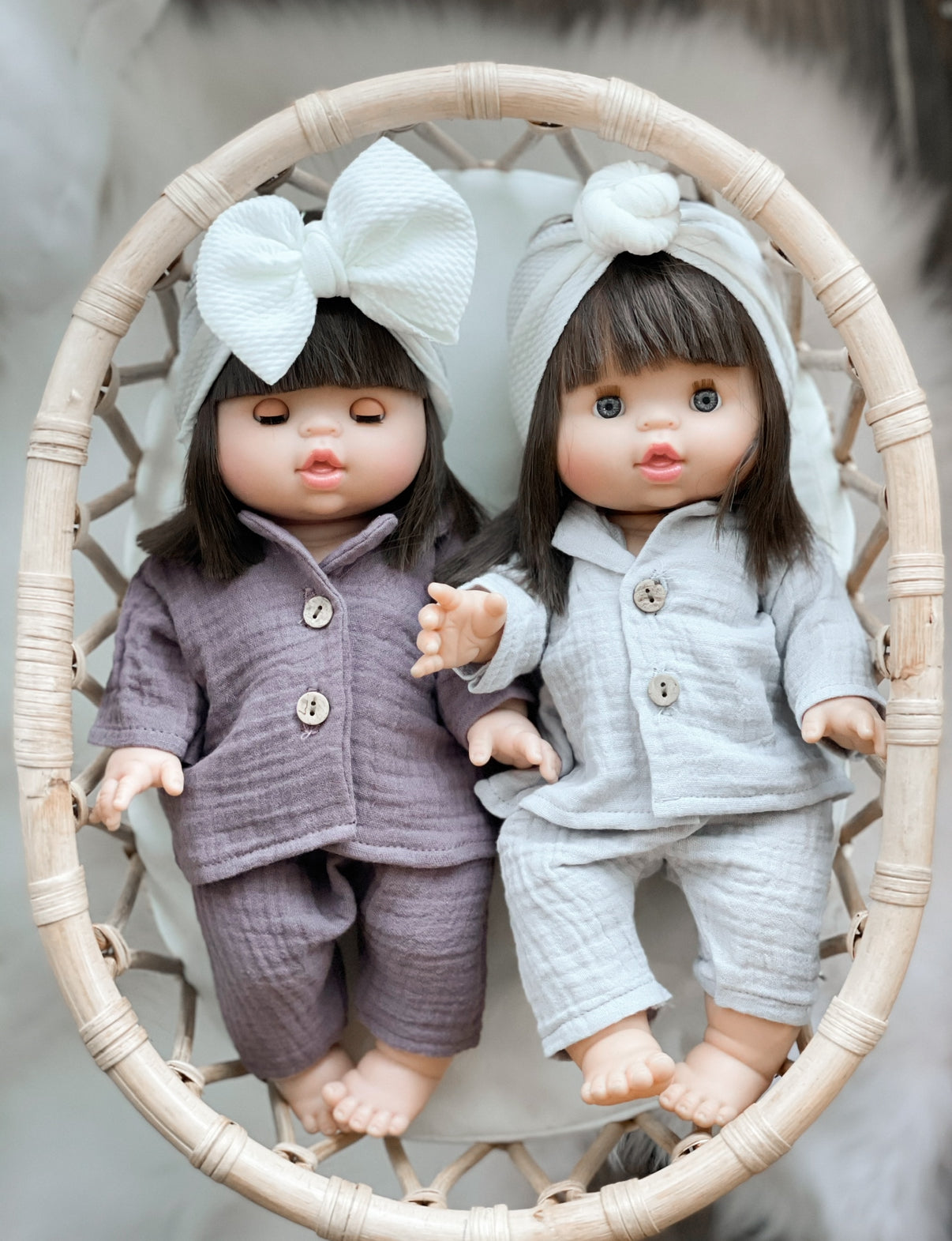 Eggplant Gauze Pajamas - Doll