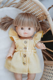 Mustard Dress with Buttons - Doll