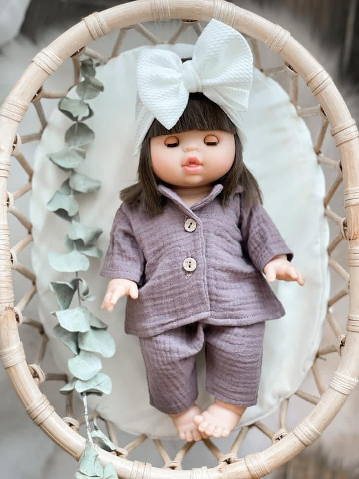 Eggplant Gauze Pajamas - Doll