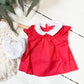 Red Vintage Collar Dress- DOLL