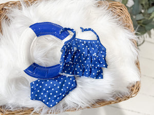 Navy Blue Polka Dot Swim - DOLL