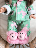 Pink Robe & Poodle Slipper Set- DOLL