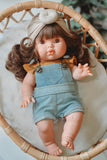 Denim Cuffed Overalls - Doll