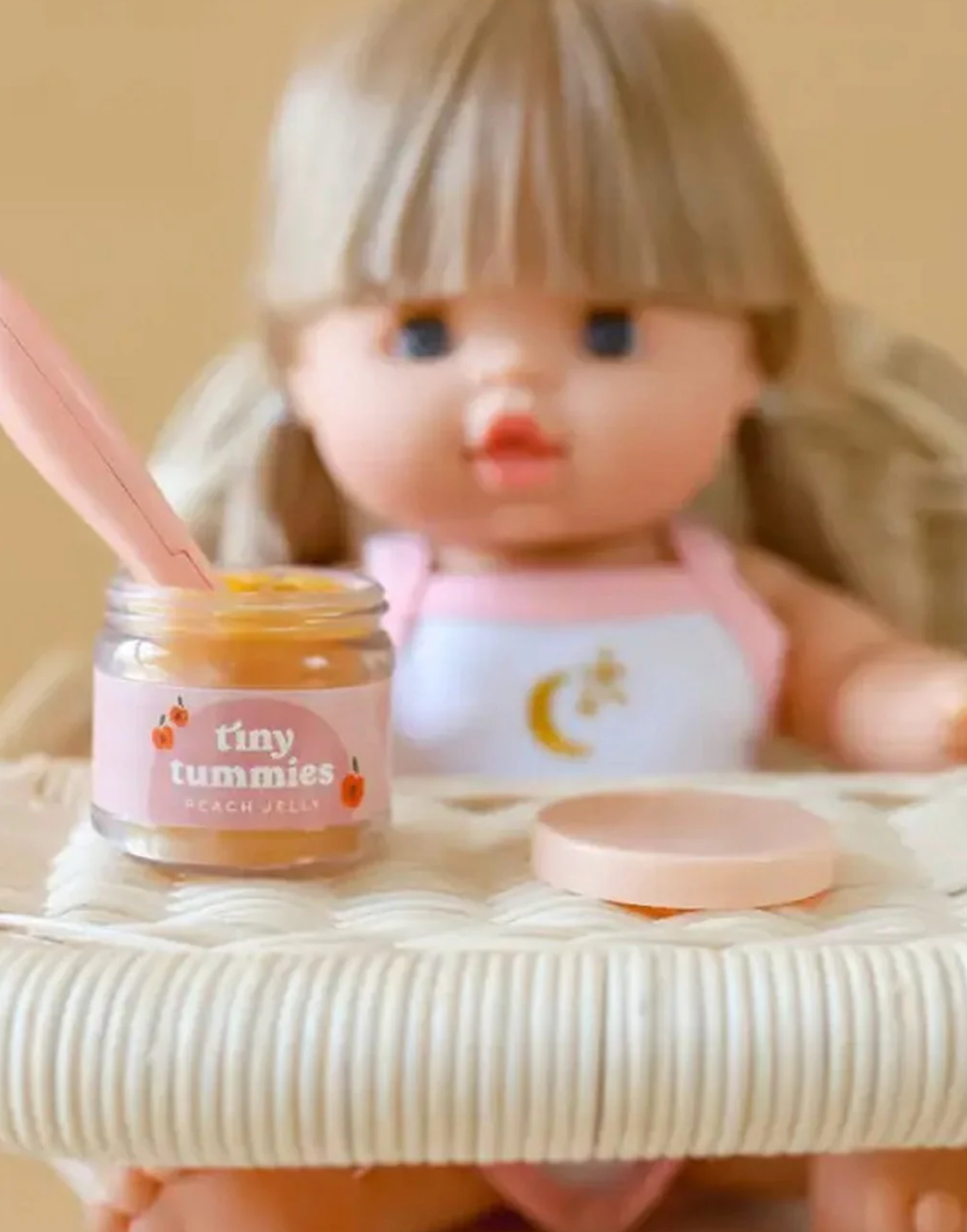 Tiny Tummies Strawberry Custard Food Jar and Spoon Set - Tiny Harlow