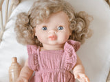 Dusty Rose Gauze Romper - Doll