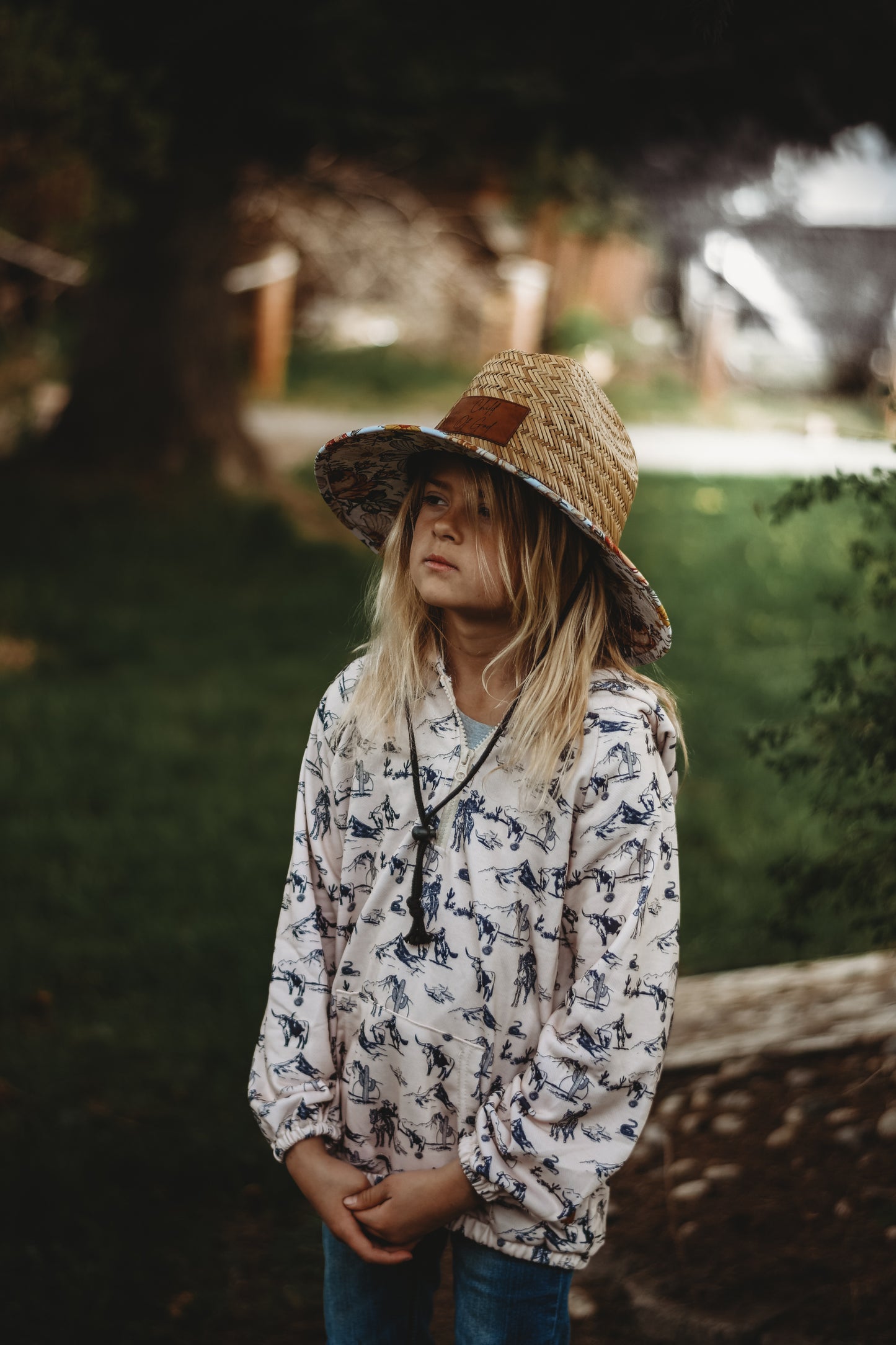 Straw Sun Hat - Wanderlust Charcoal