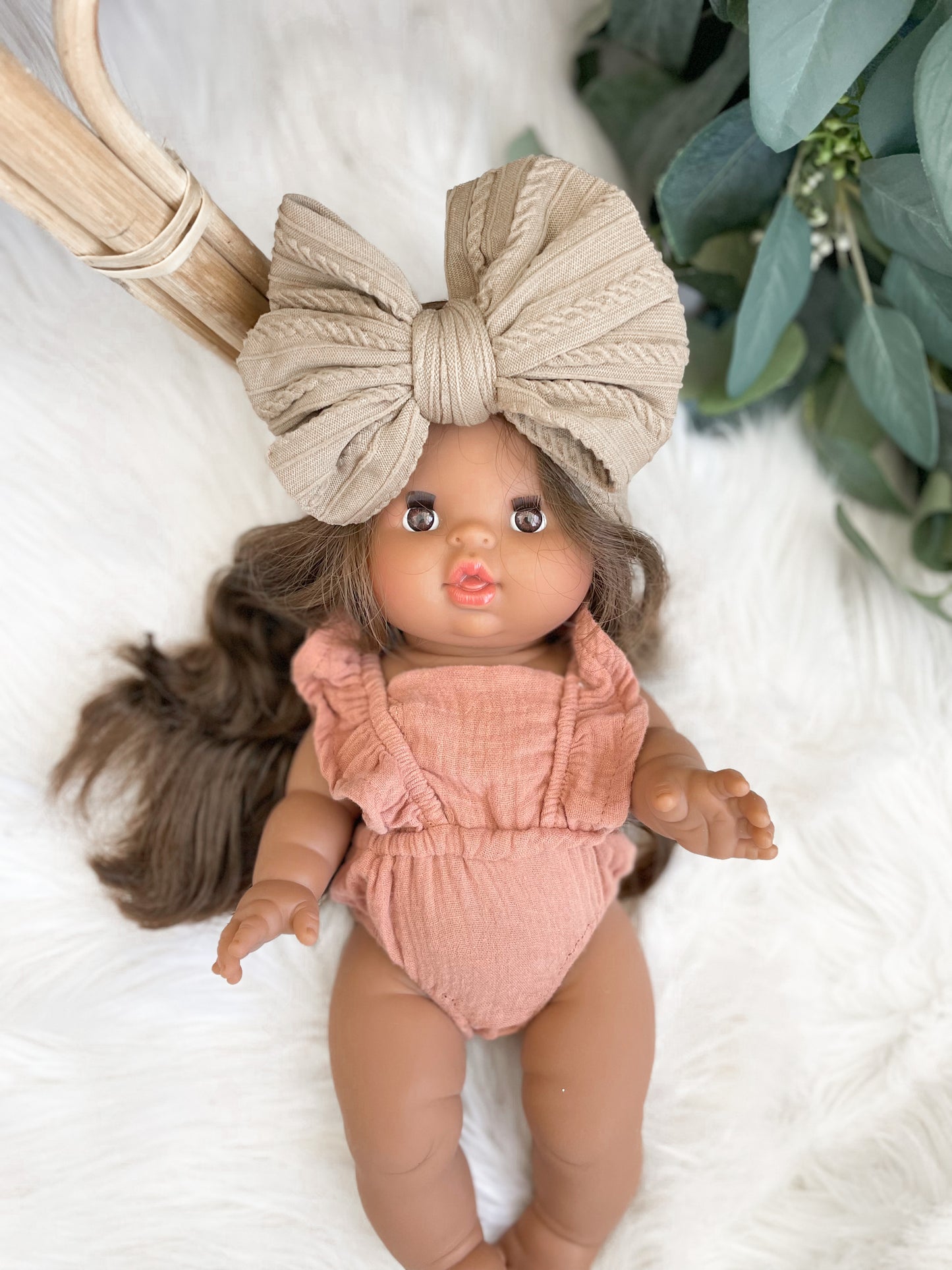 Taupe Bow - DOLL
