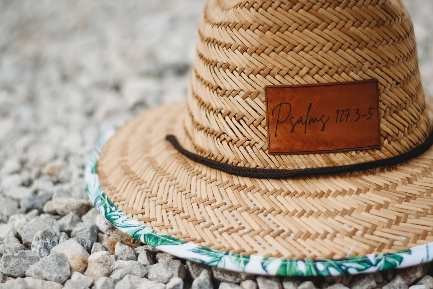 Straw Sun Hat - Wanderlust Charcoal