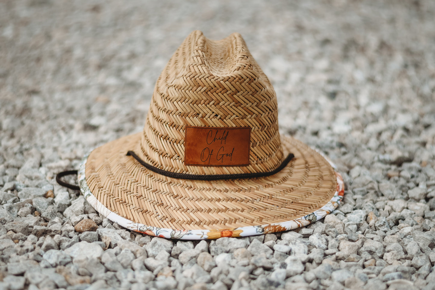 Straw Sun Hat - Wanderlust Charcoal