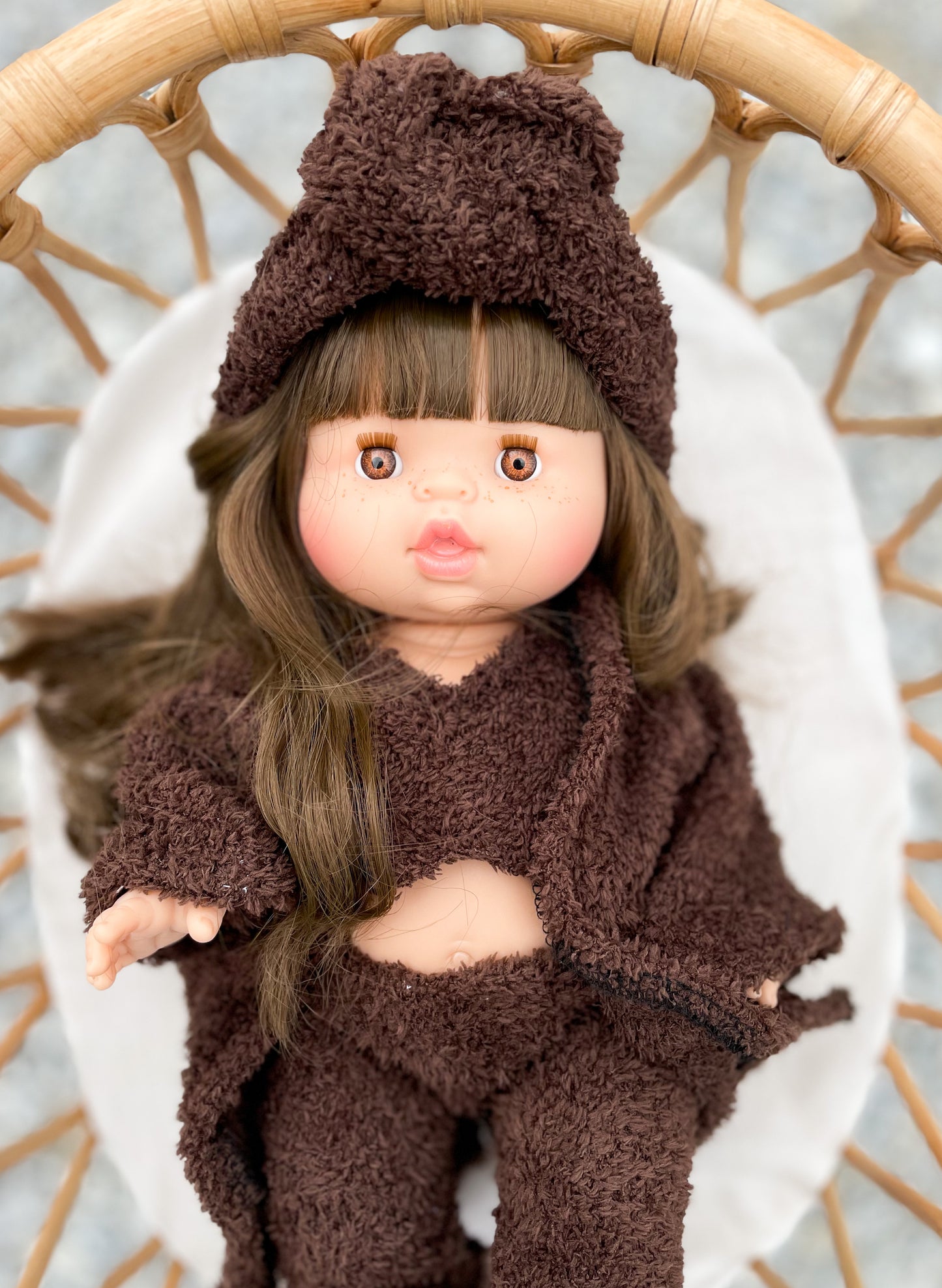 Valentine With Cozy Sherpa Outfit -Minikane Girl Doll - OOAK