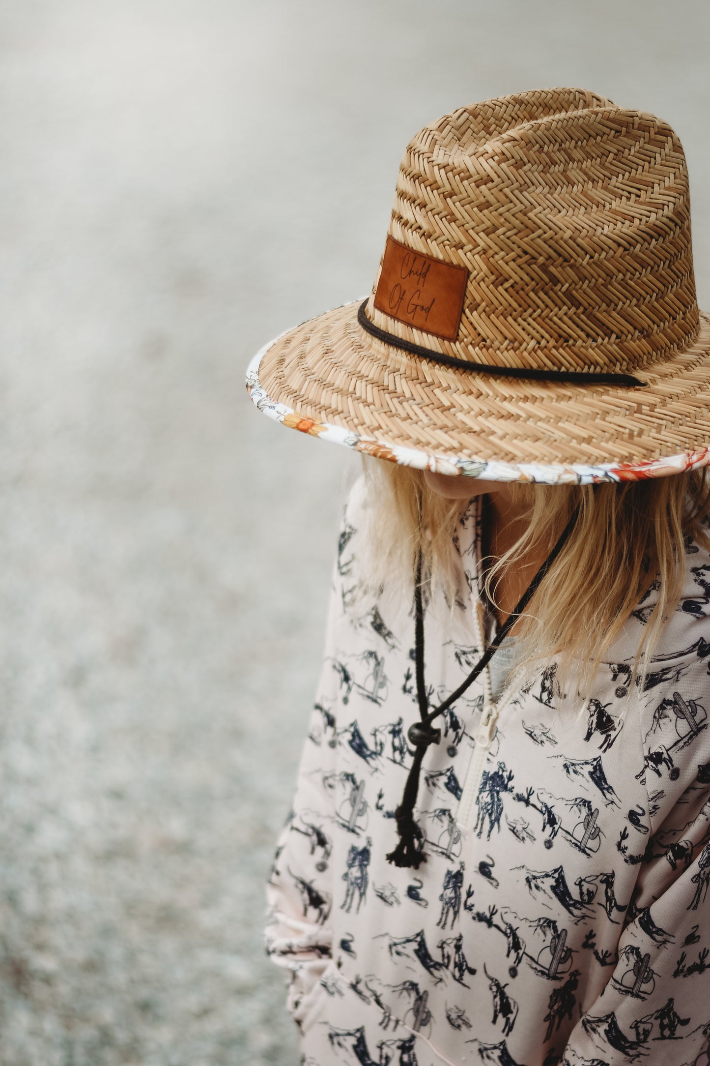 Straw Sun Hat - Wanderlust Charcoal