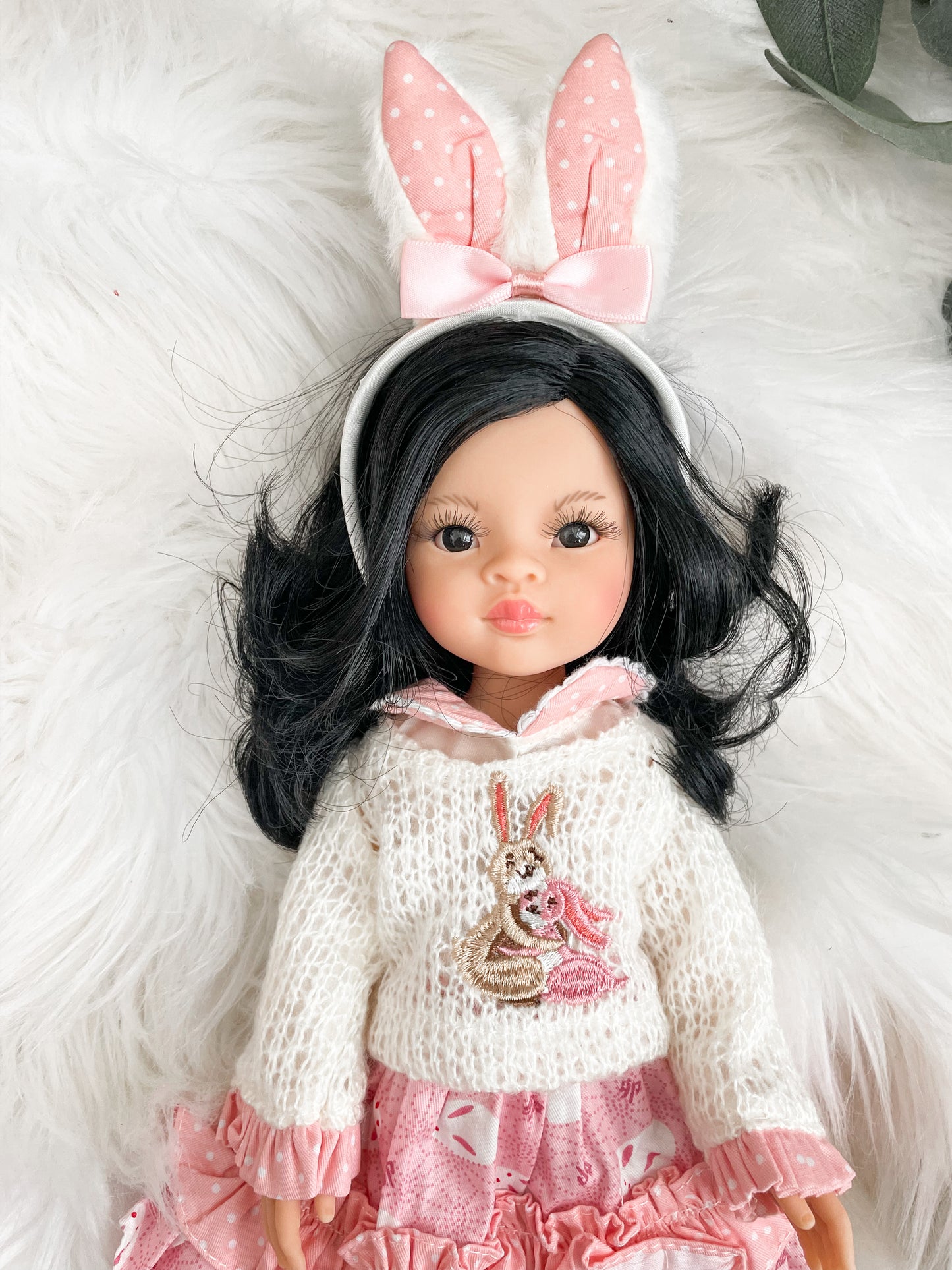 Lei with Easter Bunny Outfit- PR Las Amigas Doll - OOAK