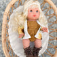 Sage With Sunflower Outfit- Mini Colettos Girl Doll - OOAK