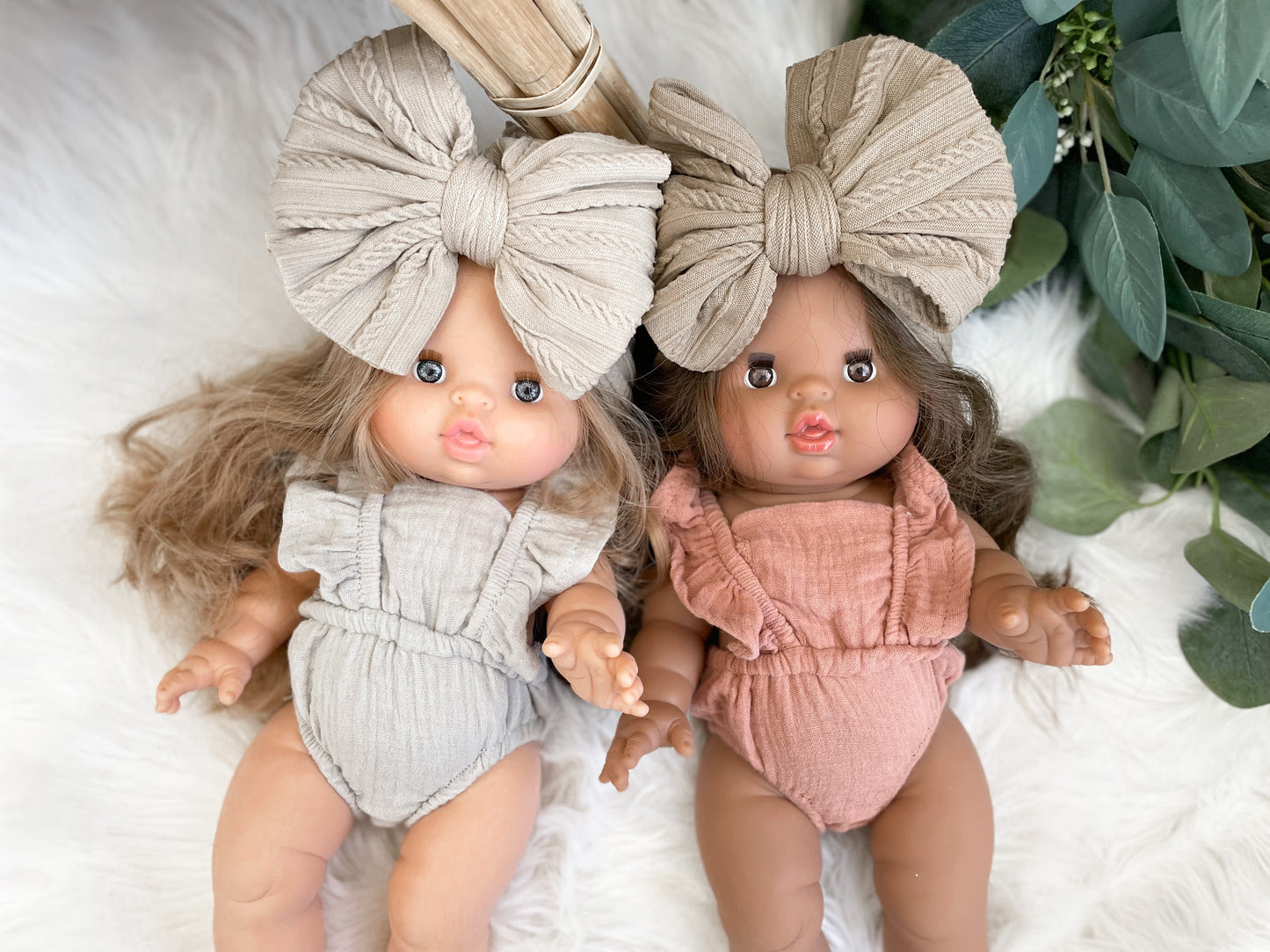 Taupe Bow - DOLL