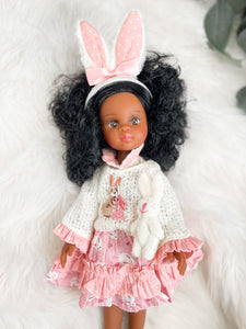 Nola with Easter Bunny Outfit- PR Las Amigas Doll - OOAK